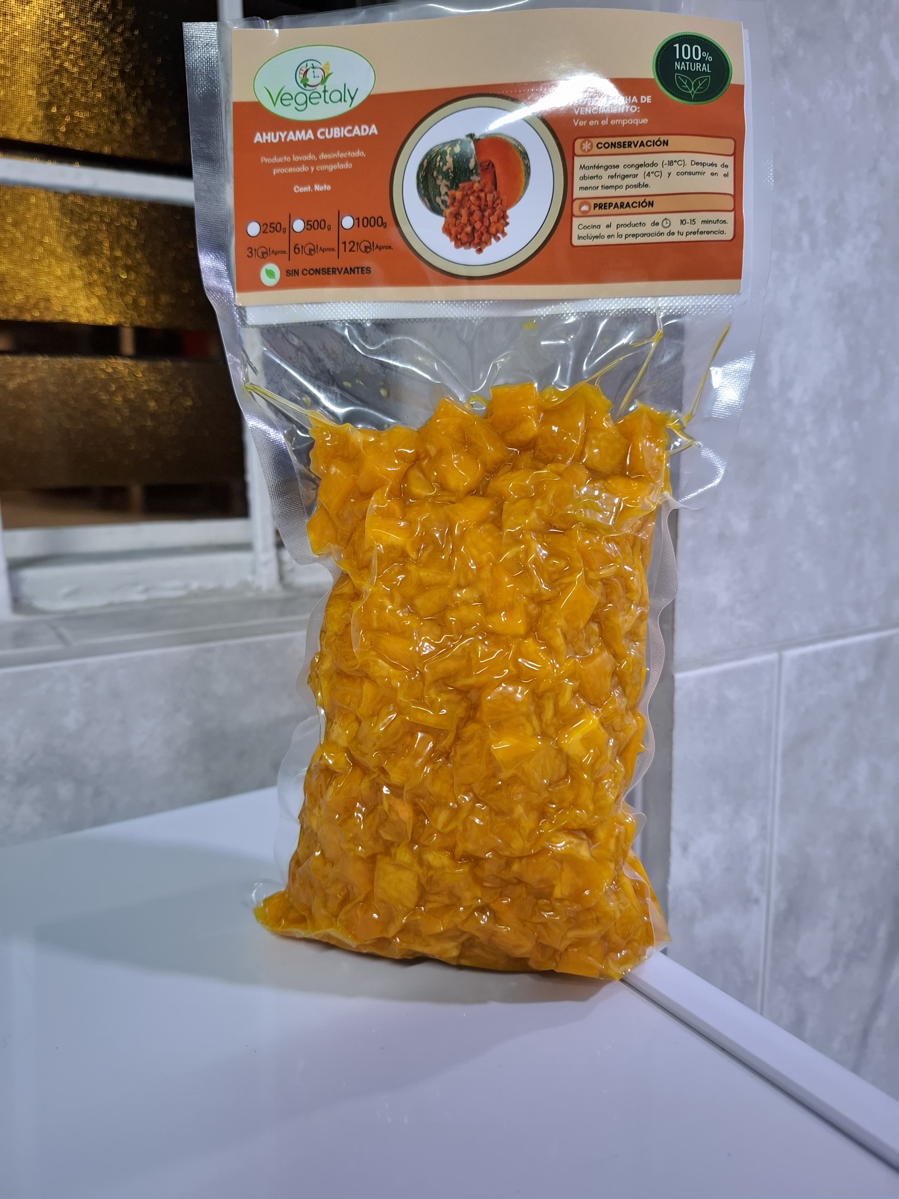 Ahuyama Cubicada